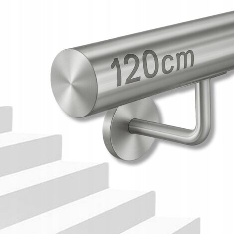 Treppengeländer - 120 cm - Edelstahl - Modernes Design - Innen- und Außenbereich