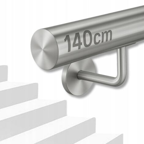 Treppengeländer - 140 cm - Edelstahl - Modernes Design - Strapazierfähig und langlebig