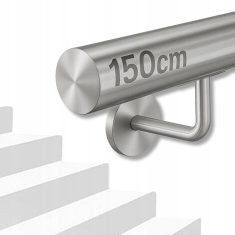 Treppengeländer - 150 cm - Edelstahl - Modernes Design - Strapazierfähig und langlebig