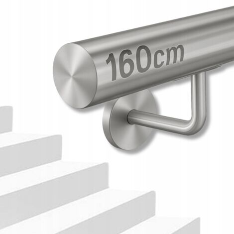 Treppengeländer - 160 cm - Edelstahl - Modernes Design - Innen- und Außenbereich - Einfache Installation