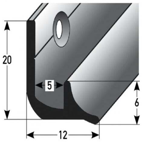 Treppeninnenecke "Kent"  5 mm Typ: 370 (Aluminium eloxiert, gebohrt)-silber-1000