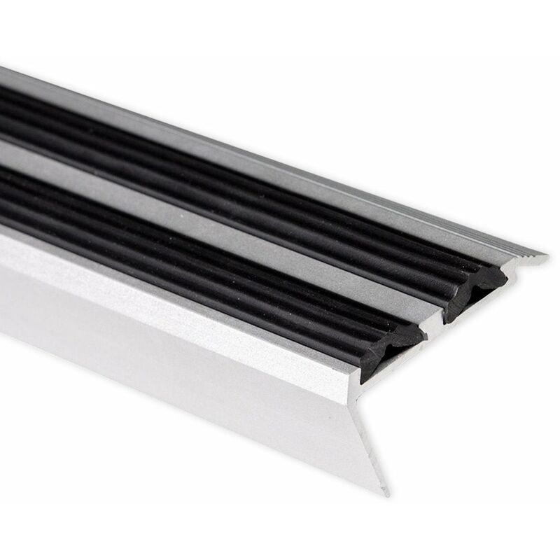 Casa Pura - Treppenkantenprofil Mit Doppel-gummieinlage Power Grip Länge, 100 Cm Selbstklebend Schwarz