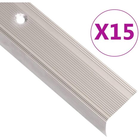 Treppenkantenprofile L-Form 15 Stk. Aluminium 90cm Champagner