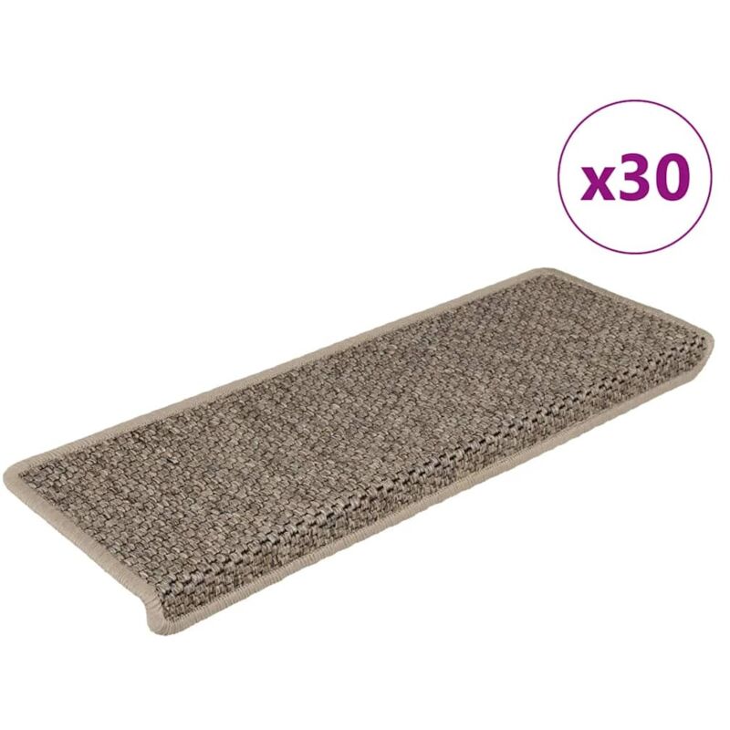 Stufenmatten Selbstklebend Sisal-optik 30 Stk. 65x21x4cm Vidaxl