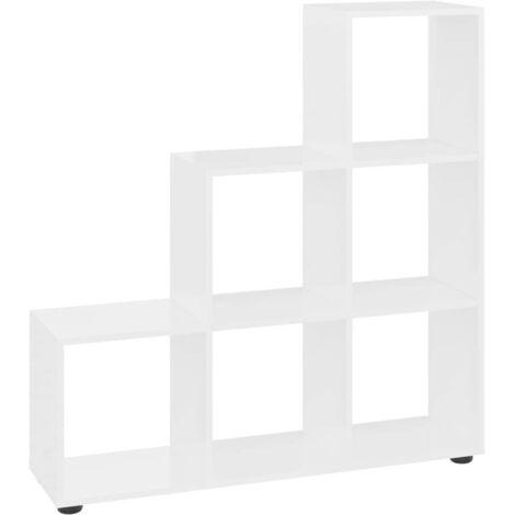Treppenregal Hochglanz-Weiß 107 cm Holzwerkstoff vidaXL