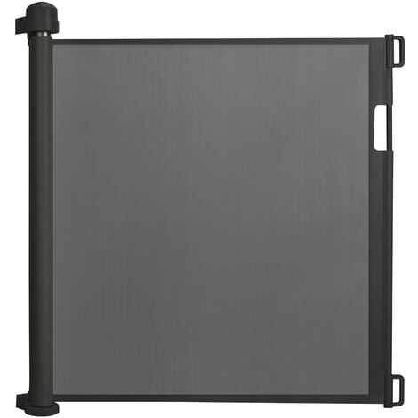 0-150 cm Hundebarrieren Einziehbares und Treppengitter für Babys und Haustiere (Schwarz, 150cm), HENGMEI