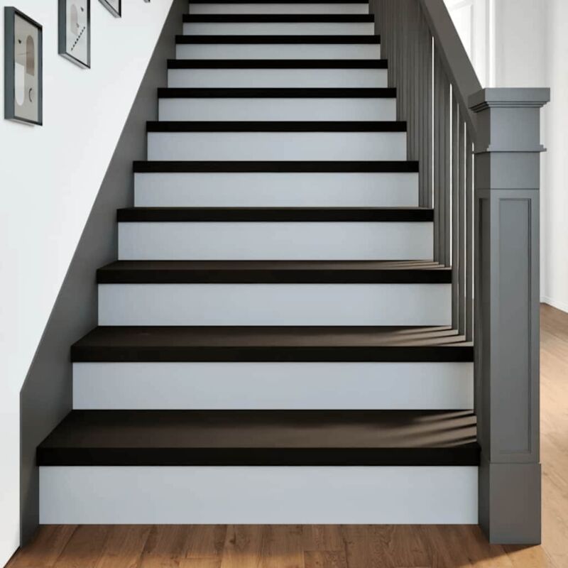 Treppenstufen 16 Stk. Dunkelbraun 90x30x2 Cm Massivholz Eiche Vidaxl