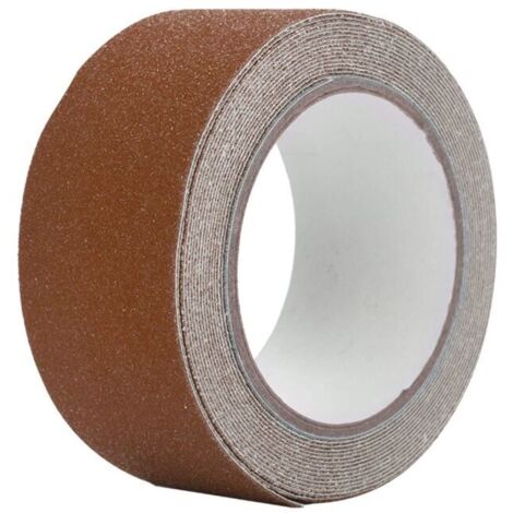 Treppenstufen-Klebeband, farbig, 5 m, 5 cm, PVC-Antirutsch-Klebeband für Treppenfußböden, Sicherheitsdekoration (Braun)