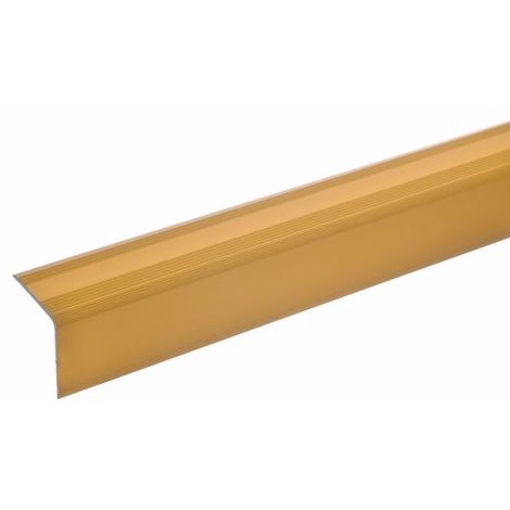 Treppenwinkel Kantenprofil Kantenschutz Alu selbstklebend gold 27x27mm 135cm