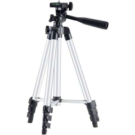 Treppiede telescopico per livelle laser, laser a bolla incrociata, laser rotanti, laser per linee di costruzione, compatibile con Dewalt e Makita, colore argento.