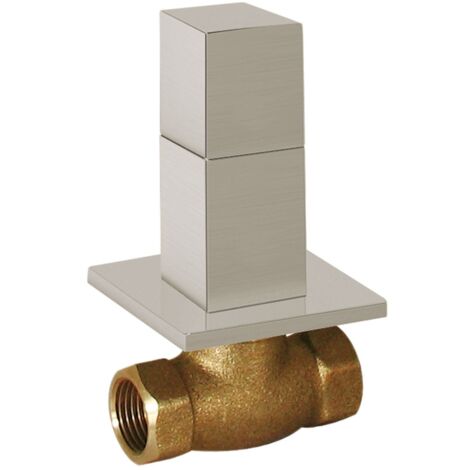 TRES 00715501AC Llave de Paso Empotrada Color Acero - ref: 00715501AC