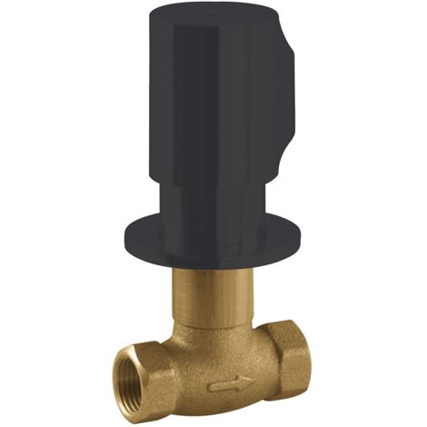 TRES 06115501NM Llave de Paso Empotrada Color Negro Mate - ref: 06115501NM