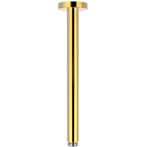 TRES 13462102OR COMPLEMENTOS DE DUCHA Brazo A Techo Color Oro 24K - ref: 13462102OR