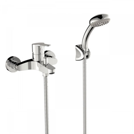 TRES 21517010 BASE-TRES Grifo Monomando Mural Baño Ducha