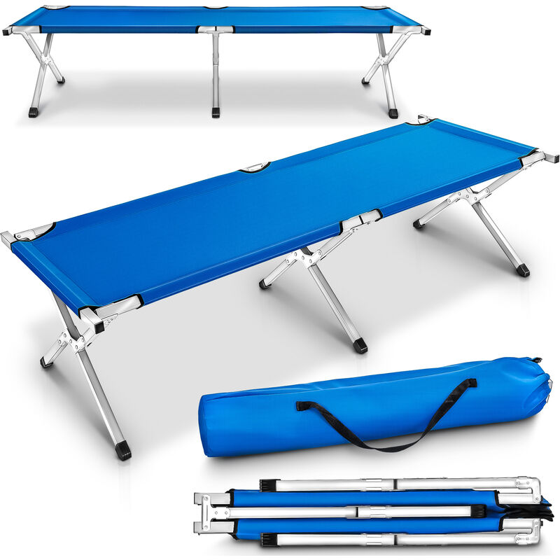 

TRESKO Cama Plegable de Camping XL | Camilla para Acampar | catre portátil para Invitados | Tumbona para Exterior e Interior | 190 x 64 x 44 cm