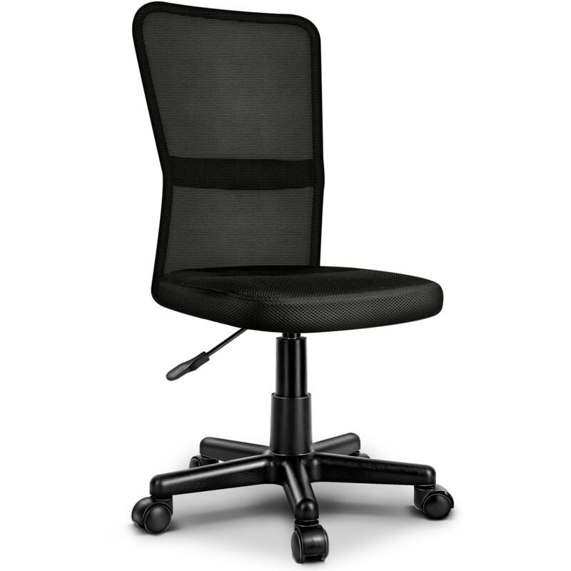 Chaise de bureau noir, Fauteuil de bureau - Hauteur Réglable - Pivotante - Tresko