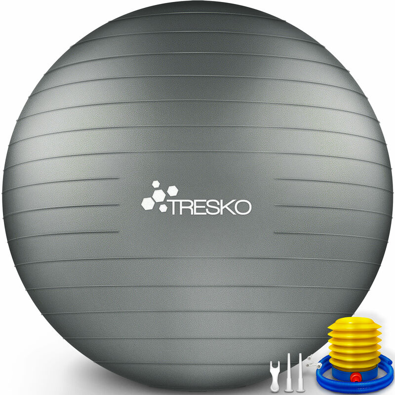 

® Pelota de Gimnasia Anti-Reventones | Bola de Yoga Pilates y Ejercicio | Balón para Sentarse | Balon de ejercicio para fitness | 300 kg | con Bomba