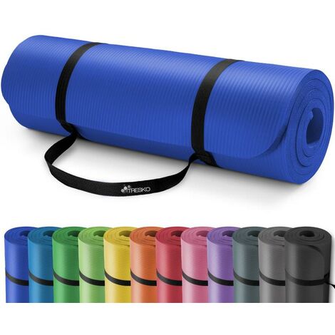 TRESKO® Tappetino per Yoga 185 x 60 cm e 190 x 100 cm Pilates Tappeto Ginnastica Fitness Aerobica NBR