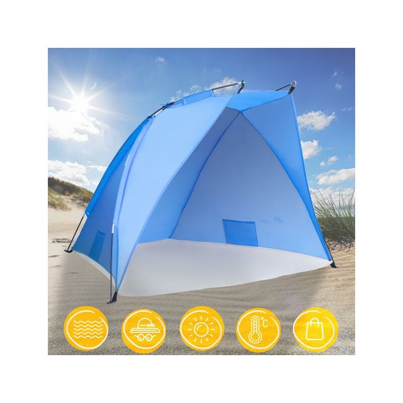 Tente de Plage abri avec sac de transport Tente de Plate Anti-UV 50+ Prend peu d'espace Imperméable et respirant - Tresko