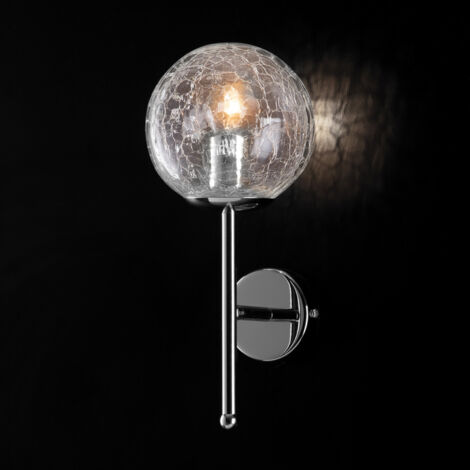 Tresor Applique En Fer Chromé Poli 1 Lumière .14 P.15 Bl215-Ap1-Cr