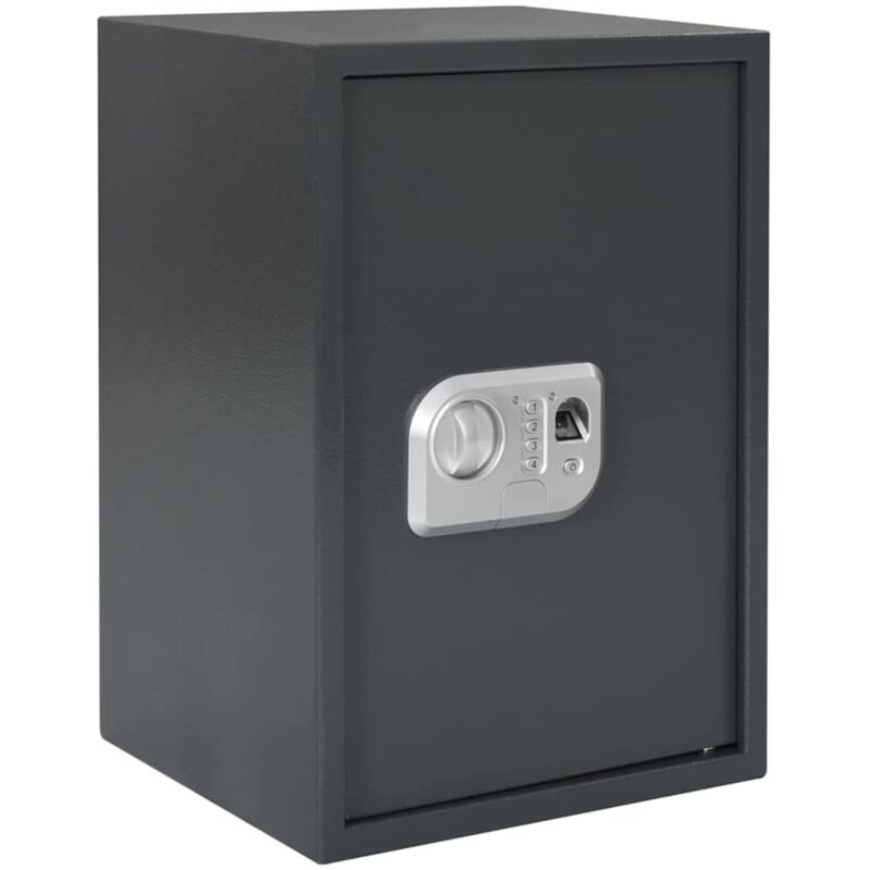 Digitaler Safe Mit Schloss Dunkelgrau 31 X 35 X 50 Cm Stahl Vidaxl