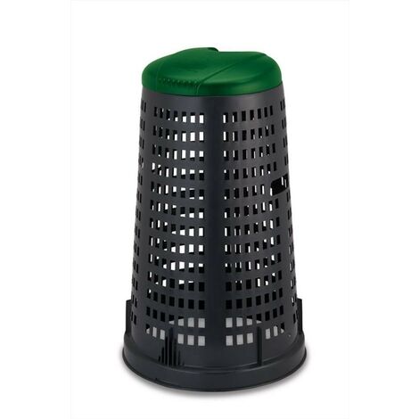 Stefanplast BIDONE TRESPOLO Lt. 100 - Ø cm. 58x90 h coperchio col. Verde Stefanplast