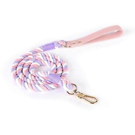 Tresse de chien laisse dégradée couleur, corde de traction pour chat, laisse de promenade pour animal 120cm12mm licorne