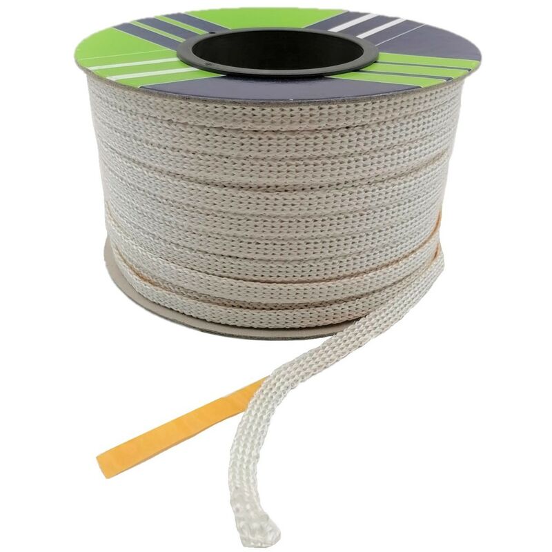 Tresse de verre Plate Blanche Autocollante - En rouleau 20 mm