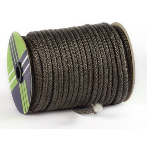 Tresse de Verre Tricotée dense Noire - En rouleau  12 mm