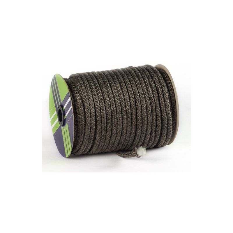 Tresse de Verre Tricotée dense Noire - En rouleau 12 mm