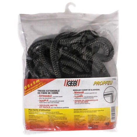 Tresse Fibre Verre D8mmx5m - GEB FEU