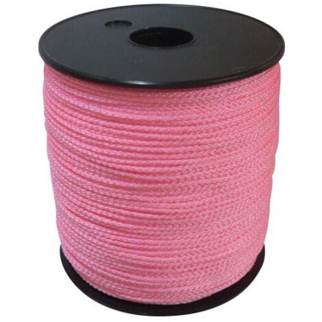 Tresse Polypropylene Rose Fluo 1.5mm x 200m Corderies Tournonaises
