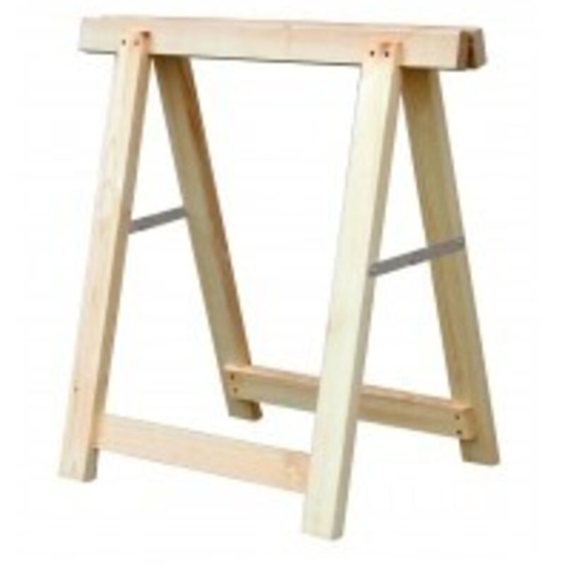 Treteau Bois Renforce Lourd 80cm80x80 Verni Visse Denu8830018