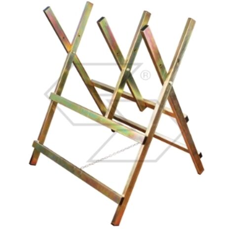 Tréteau de coupe de bûches en acier tropicalisé 61x33 cm