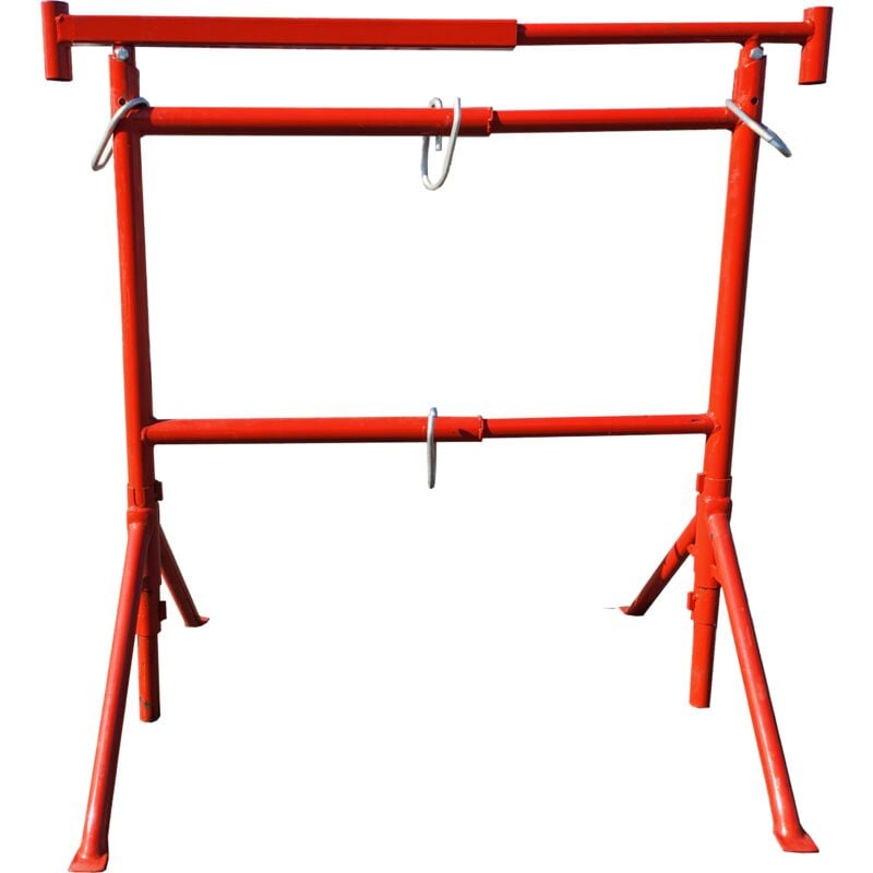 Tréteau de maçon télescopique Ø 49 mm - 1.15 à 2.00 m peint pieds pivotants