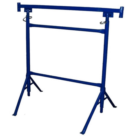 Tréteau en acier Ø 42mm – Hauteur réglable 0.80 à 1.30m – Capacité de charge jusqu'à 300kg – Pieds pivotants pour stabilité