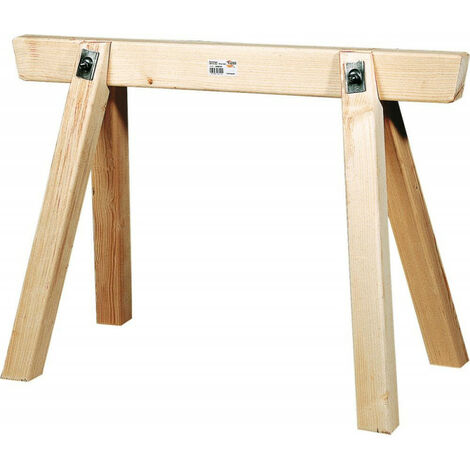 Tréteau en bois massif 1000 kg – Dimensions 1.200 x 700 mm – Stabilité accrue pour chantiers – Montage rapide et facile – Triuso