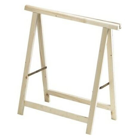 Tréteau en pin massif 74 cm – Charge maximale 400 kg – Section 17x40 mm – Finition brute non vernie – Usage multiusage – Utilia