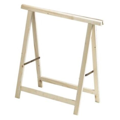 Tréteau en pin massif 74 cm – Charge maximale 400 kg – Section 17x40 mm – Finition brute non vernie – Usage multiusage – Utilia