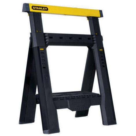 Tréteau pliable télescopique - vendus par paire - 2 sens d'ajustement - capacité de charge max 450 kg - pieds anti-