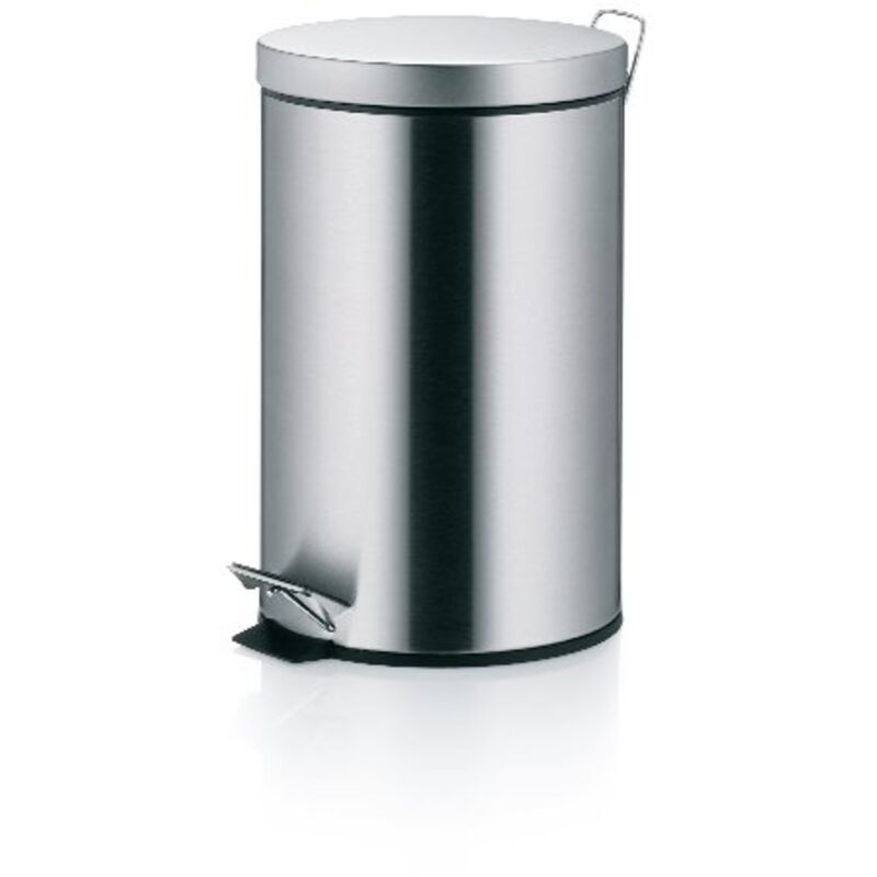 Kela 10927 Treteimer Mit Verschlussdämpfung, Pedalbedienung, 12 L, Edelstahl, Mala, Edelstahl Matt