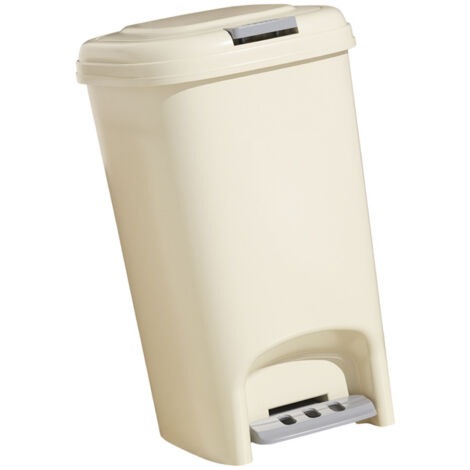 Treteimer mit großem Fassungsvermögen (8 Liter), elegantes Design mit Kunststoffdeckel für Küche, Wohnzimmer und Badezimmer