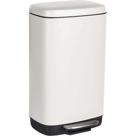 Tretmülleimer 30 L ECOCOLLECT Metall Weiß