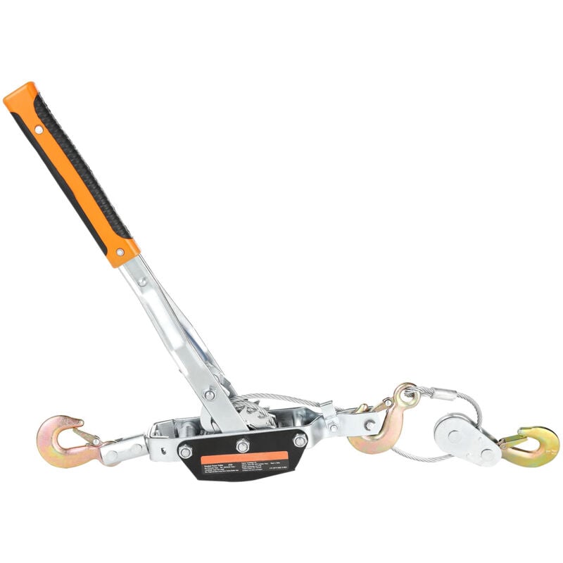 Treuil à câble Mophorn de 5 tonnes, câble en acier de 11,5 pieds, outil d'extraction à cliquet robuste avec double engrenage, idéal pour le sauvetage