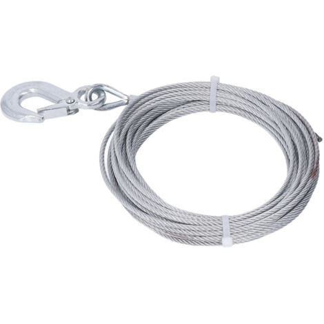 Treuil Câble Acier 4mmx12m 900kg Galvanisé Inox Remplac