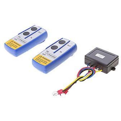Treuil de récupération sans fil avec double télécommande, 12 V, portée de 30 mètres (98 pieds), pour voiture, Jeep, SUV