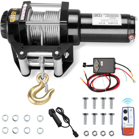 RIBITECH 2625 Treuils Voiture 5 tonnes Marche AV 12 V Noir