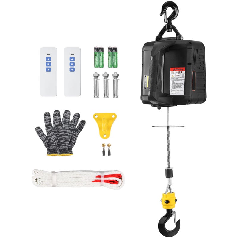 Mophorn - Treuil électrique 2 en 1 , capacité de 1 100 lb, treuil électrique portable de 1 500 w avec télécommande sans fil, hauteur de levage de