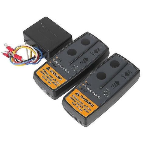 Treuil électrique 2,4 GHz 12 V/24 V avec télécommande sans fil universelle pour remorque tout-terrain, quad et remorque, 72 W