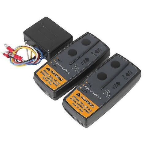 Treuil électrique 2,4 GHz 12 V/24 V, équipé d'une télécommande sans fil universelle, adapté aux remorques tout-terrain, aux véhicules tout-terrain et aux remorques, 72 W.